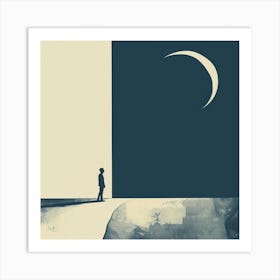 Moon And The Man Art Print