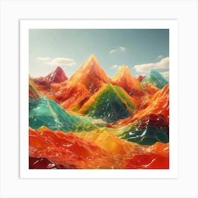 Jelly Mountains Art Print