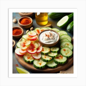 Cucumbers And Radishes Art Print