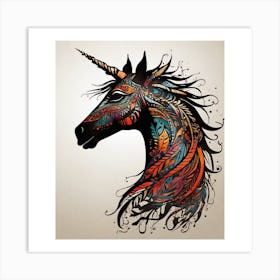 Unicorn Head 8 Art Print