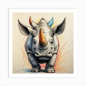 Rhino 9 Art Print