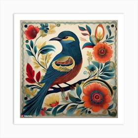 bird on tree Art Print