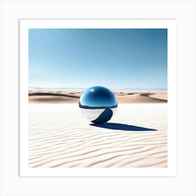 Sphere In The Desert Art Print