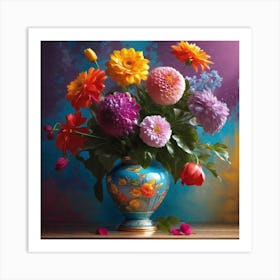 Dahlias 2 Art Print