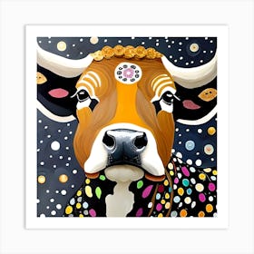 Cow With Stars Art Print