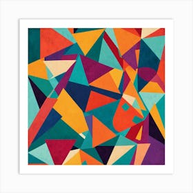 Abstract Triangles 17 Art Print