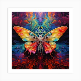 Psychedelic Butterfly Art Print