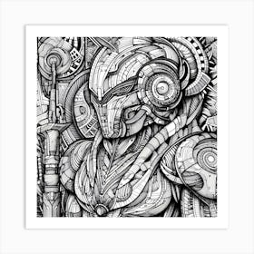 Doodle Drawing Art Print