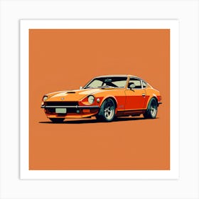 Andrewmccalip A Orange Datsun 240z Car With A Solid Orange Back 7c69ee03 B10a 4f43 A0f6 D5508117b7aa 1 Art Print