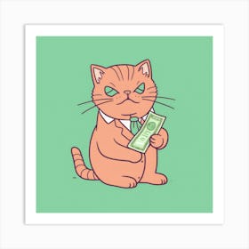 Cat In Business Suit 1 Art Print