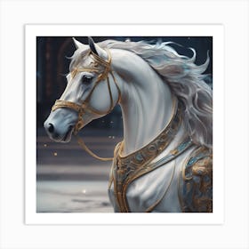 White Horse Art Print