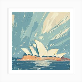 A Sydney Opera House In Sydney Expressive Stroke 1720433386 1 Art Print