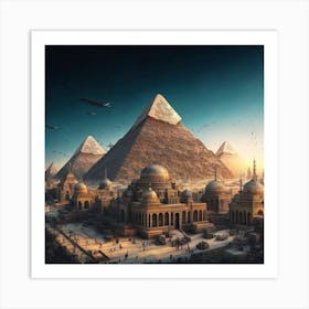 Egyptian City 4 Art Print