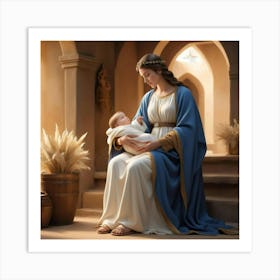 Virgin And Child 2 Art Print