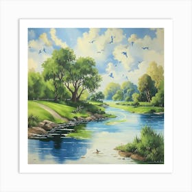 Landscape Painting 6 Art Print