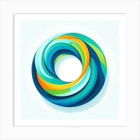 Abstract Swirling Circle Art Print