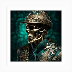 Gold Skull Art Print