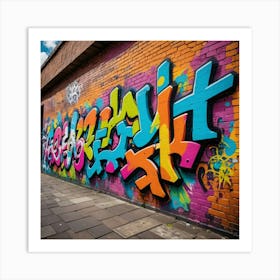 Street Stories: Words on Brick Canvases Art Print