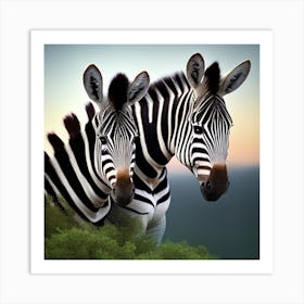 Zebras Art Print