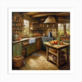 Country Kitchen 1 Art Print