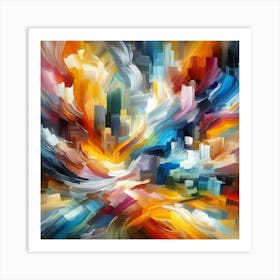 Abstract City Painting Art Print