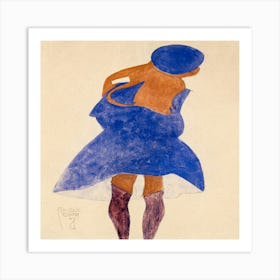 Girl In Blue Art Print