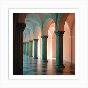 Hallway - Hallway Stock Videos & Royalty-Free Footage 4 Art Print