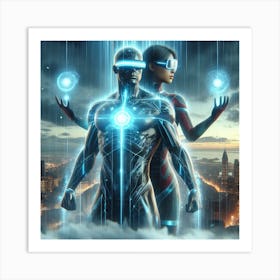 Futuristic Couple 56 Art Print