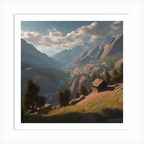 Mountain Scene 1 Art Print