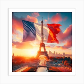 French  eiffel tower  Art Print