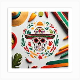 Mexican Skull 52 Art Print