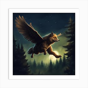 Flying fox Art Print