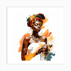 African Femela Faces Csaba Fikker 6 Art Print