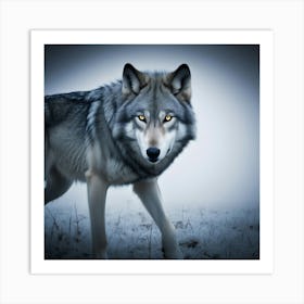 Wolf In The Snow Art Print