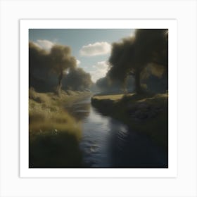 River In The Woods 24 Art Print