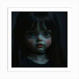 Little Girl In The Dark Art Print