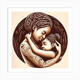 A Mother's and Daughter's Love Art Print