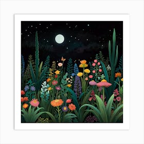 Default Night Garden Art Print 1 Art Print