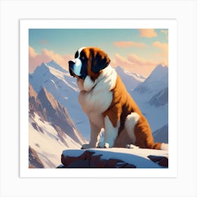 St Bernard 63 Art Print