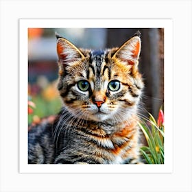 Tabby Cat Art Print