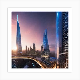 Dubai Skyline 2 Art Print