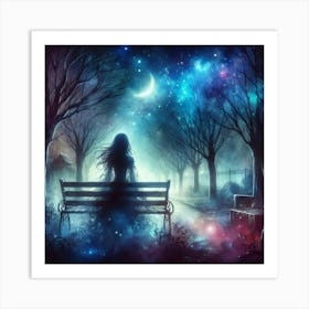 Night In The Park Art Print