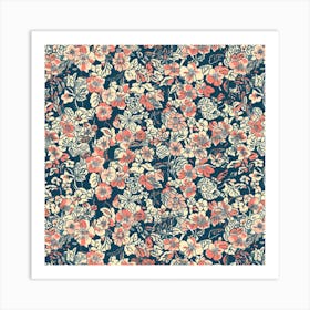 Floral Morning London Fabrics Floral Pattern 5 Art Print