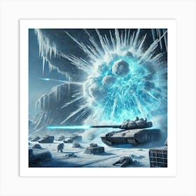 A Futuristic Sci Fi Depiction Of A Permafrost Shel Art Print