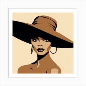 Black Woman In A Hat 21 Art Print