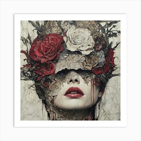 'Blood And Roses' Art Print