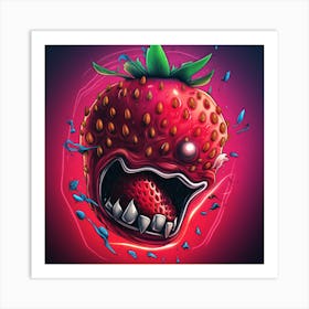 Strawberry Monster Art Print