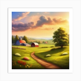 Farm Landscape 21 Art Print