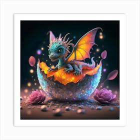 Dragon In The Egg Art Print