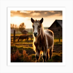 Field Domestic Agriculture Cute Nature Beautiful Rural Herd Farming Animal Farm Farm Anim (1) Art Print